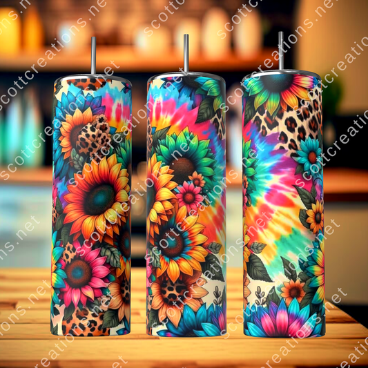 Sunflower Leopard Tumbler