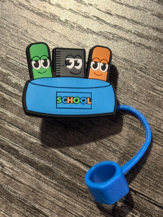 School Straw Topper