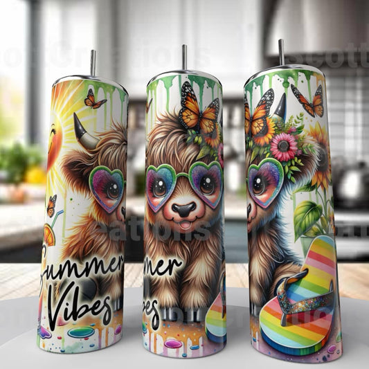 Highland Cow Summer Tumbler