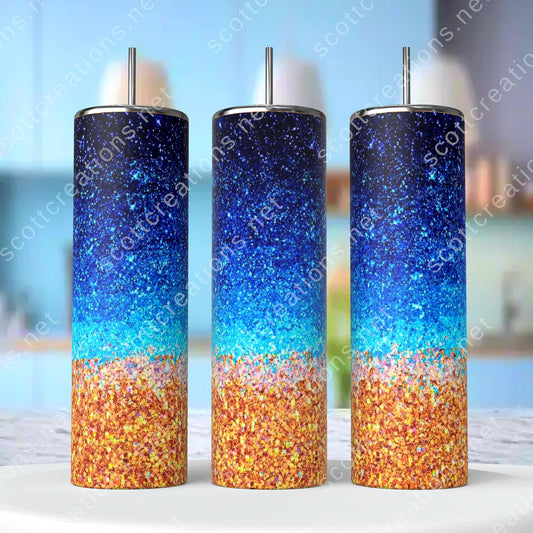 Ocean Glitter Tumbler