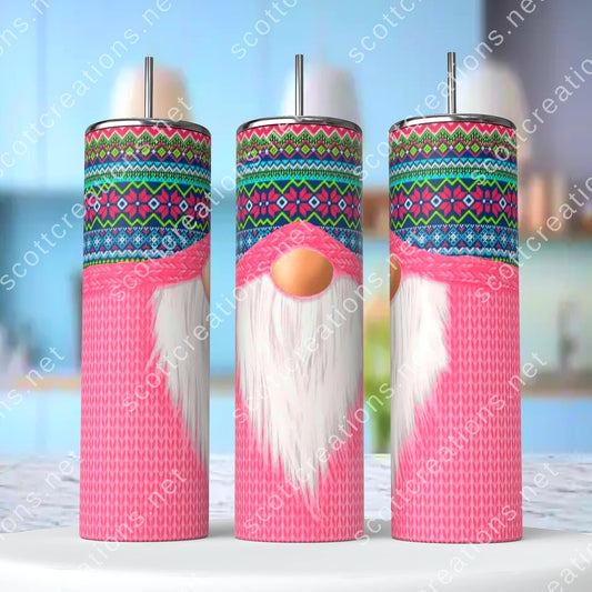 Pink Gnome Tumbler