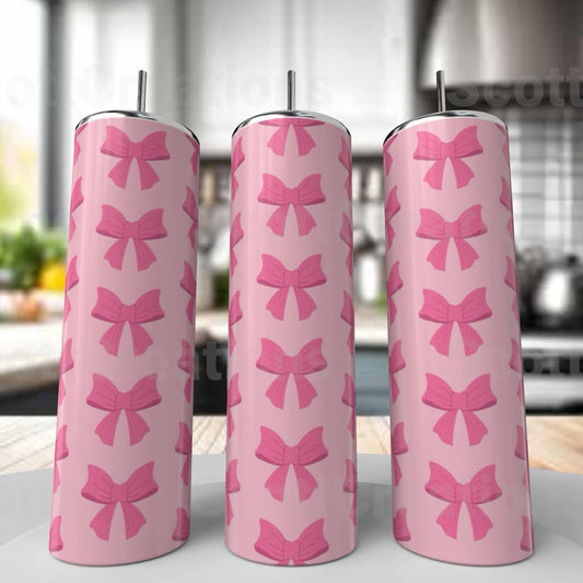 Pink Bow Tumbler