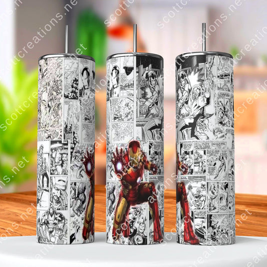 Comic Iron Tumbler