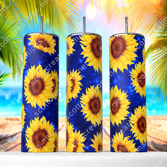 Blue Sunflower Tumbler
