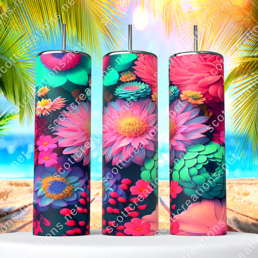 Wild Flowers 3D Tumbler