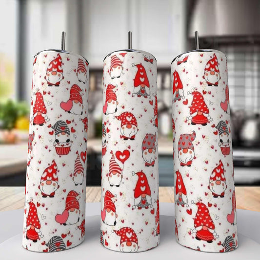 Valentine Gnomes Tumbler