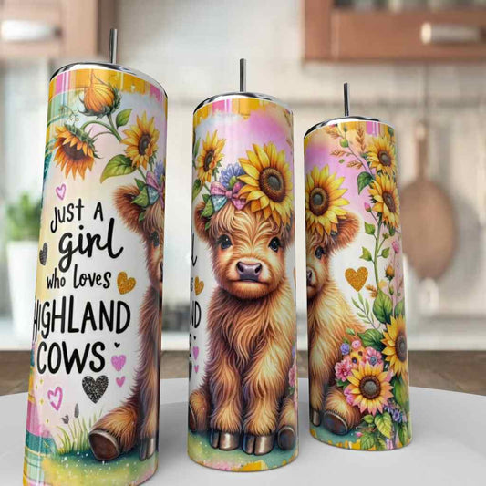 Girl N Hightland Cows Tumbler