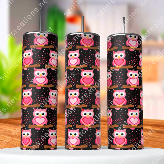 Pink Owl Tumbler