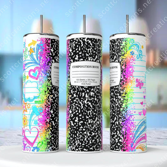 Notebook School Tumbler
