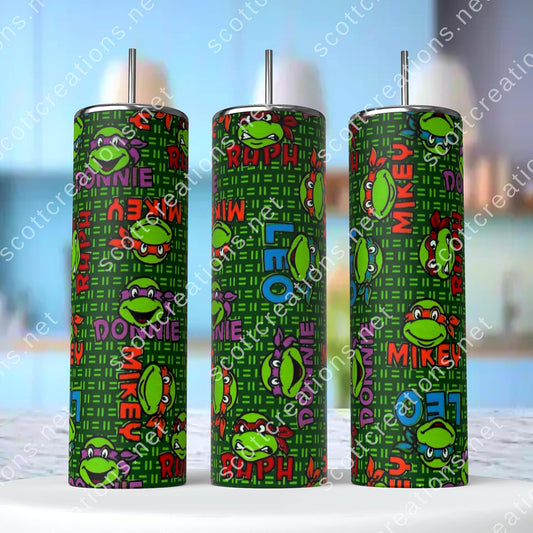 Turtles Collage Tumbler