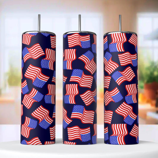 American Flags Tumbler