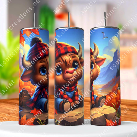 Fall Highland Cow Tumbler