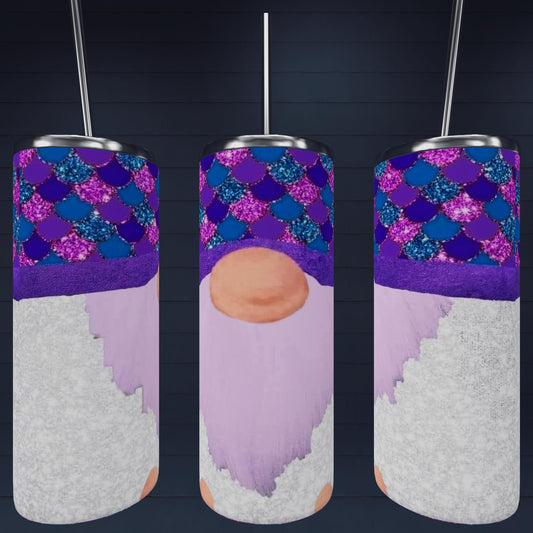 Glitter Mermaid Gnome Tumbler