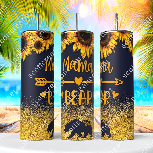Mama Bear Sunflower Tumbler